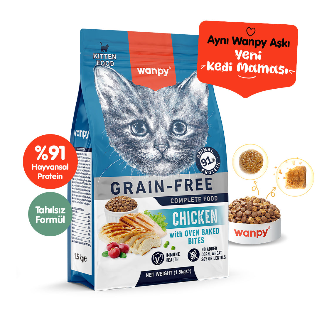 Wanpy Tahılsız Tavuklu Yavru Kedi Maması