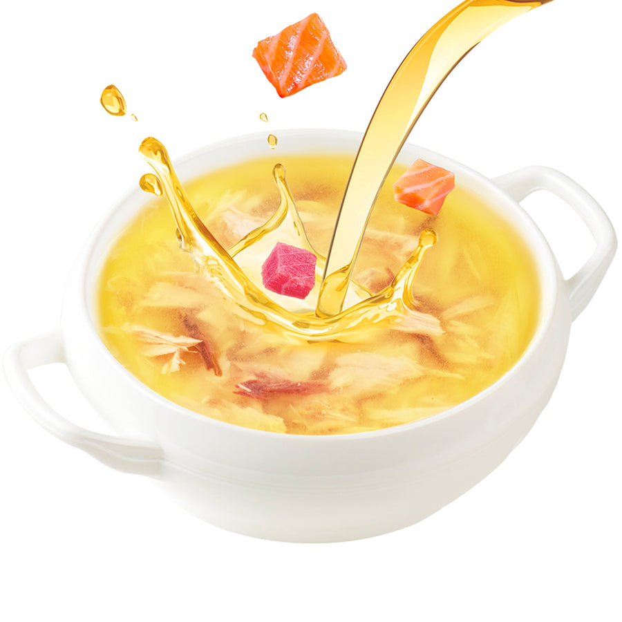 Wanpy Somonlu ve Ton Balıklı Tahılsız Kedi Çorbası