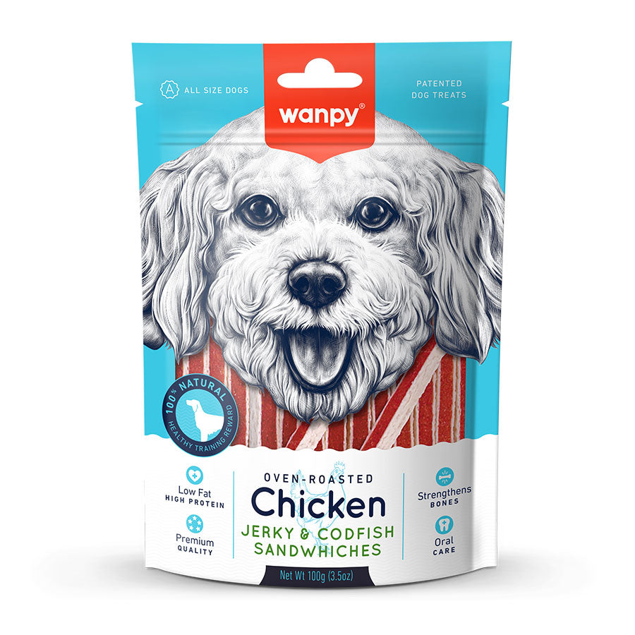 Wanpy Tavuklu & Morina Balıklı Sandwich Köpek Ödülü