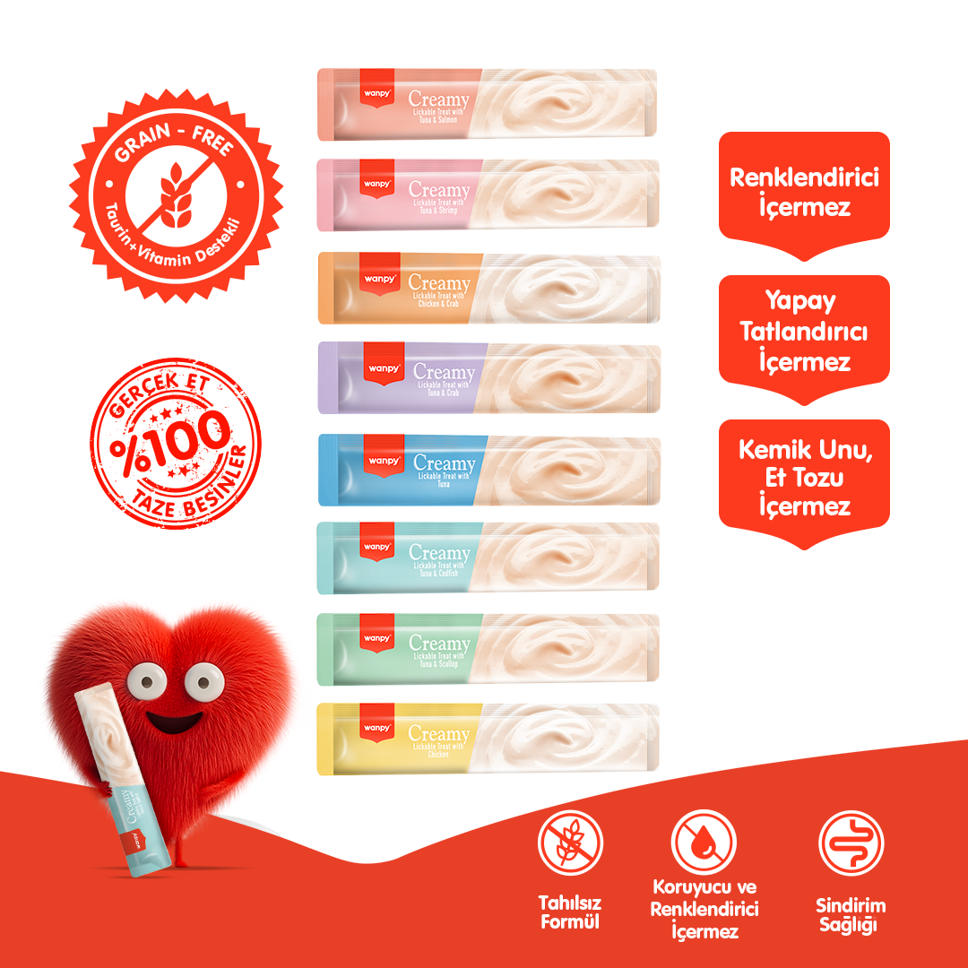 Wanpy Tavuklu&Yengeçli Krema Kedi Ödülü 5x14 gr