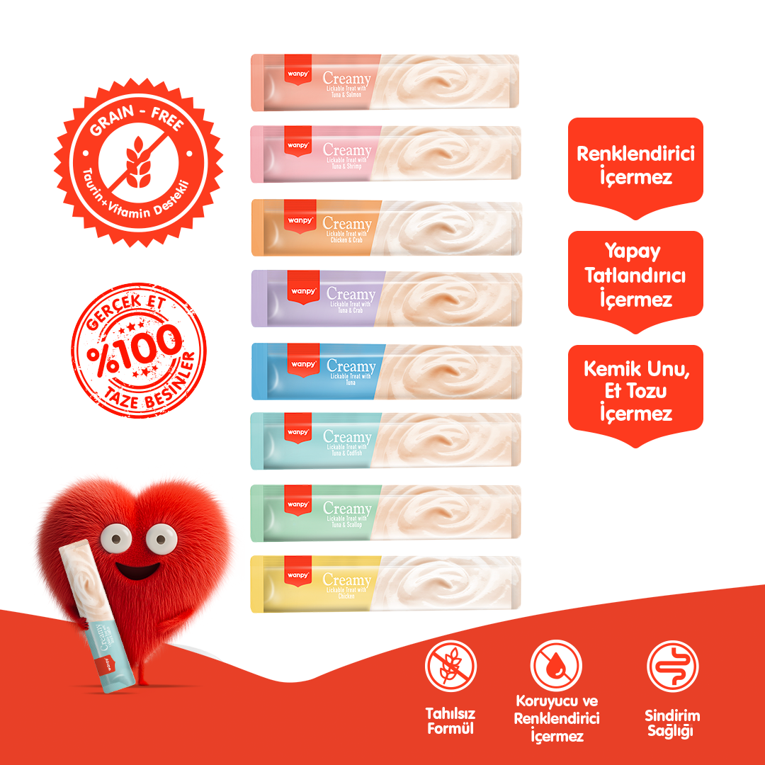 Wanpy Ton Balıklı&Yengeçli Krema Kedi Ödülü 5x14 gr