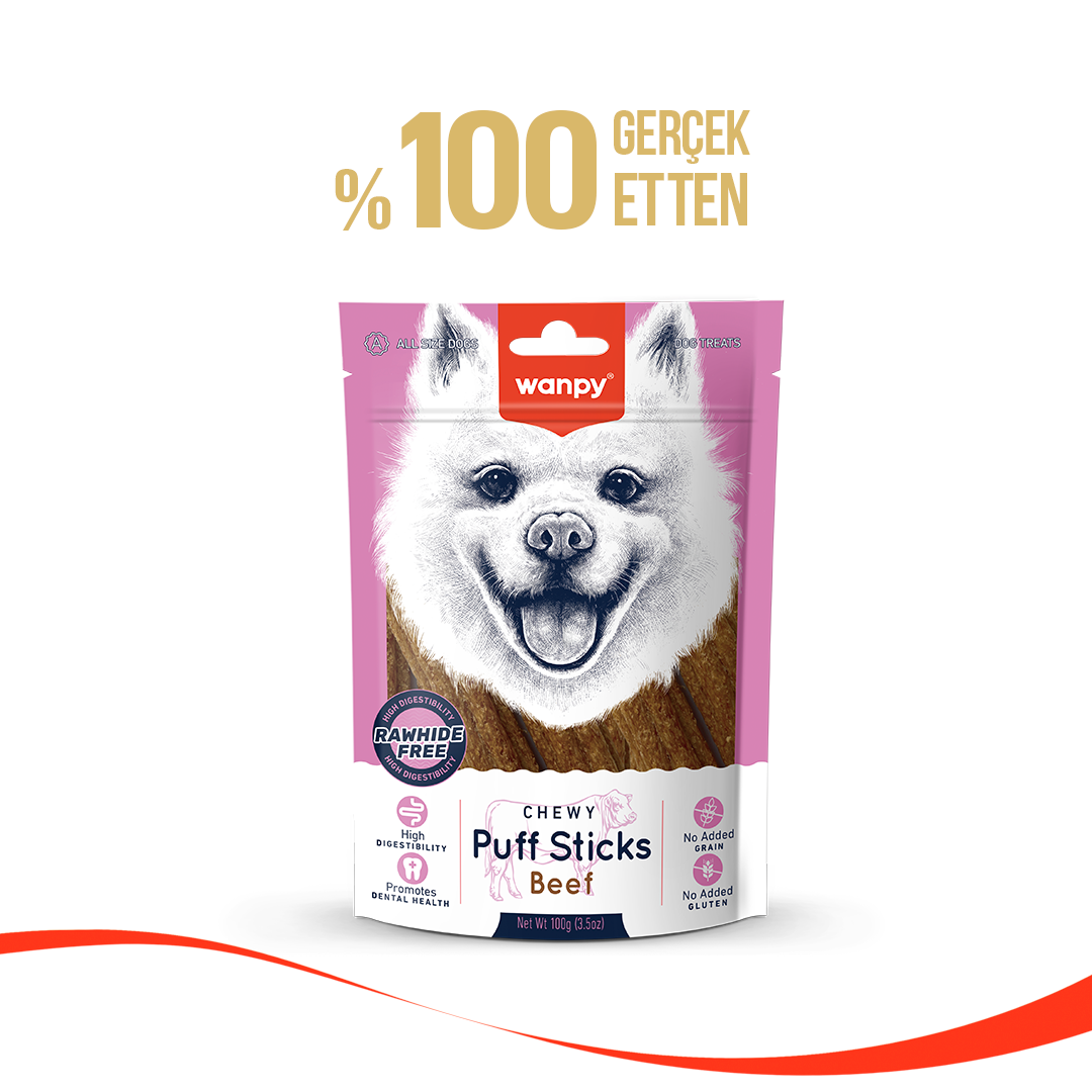 Wanpy Tahılsız Sığır Etli Köpek Çiğneme Ödülü 100g