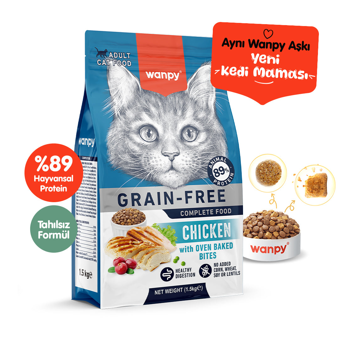 Wanpy Tahılsız Tavuklu Yetişkin Kedi Maması