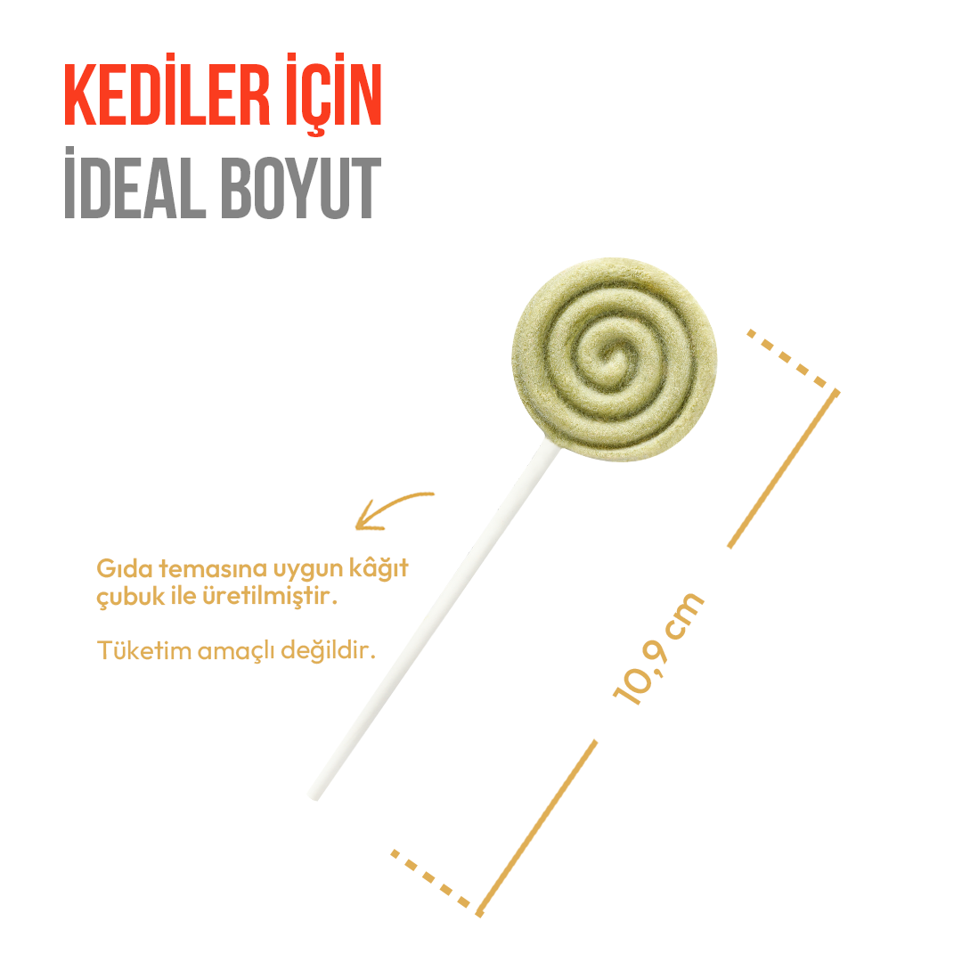 Wanpy Kediler İçin Dondurularak Kurutulmuş Lolipop – Kedi Otu