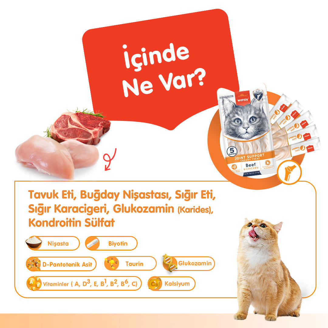 Wanpy Eklem Sağlığı Destekleyici Fonksiyonel Kedi Kreması