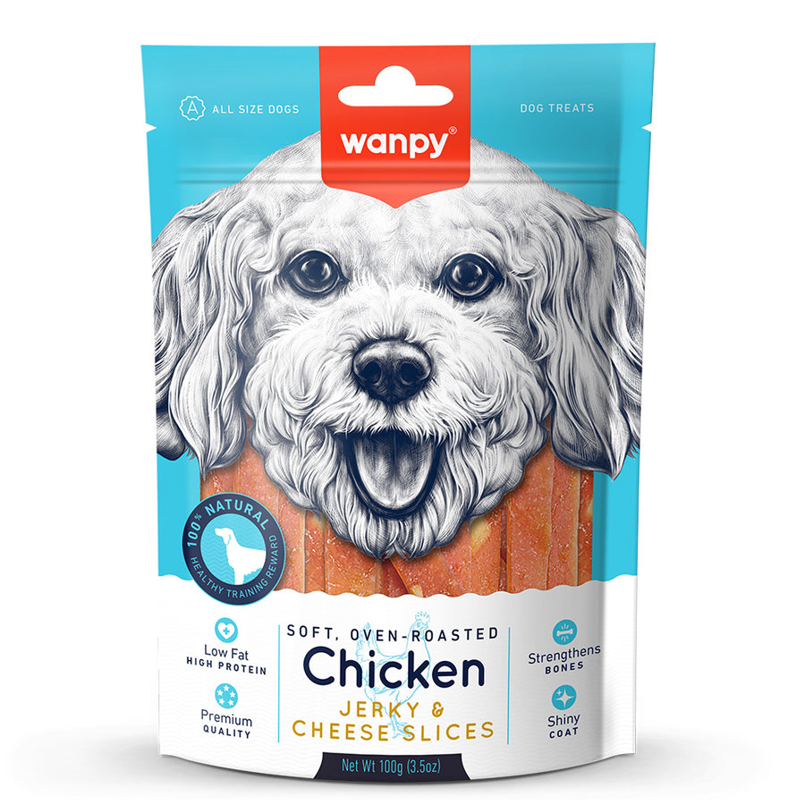 Wanpy Yumuşak Tavuk & Peynir Dilimleri Köpek Ödülü
