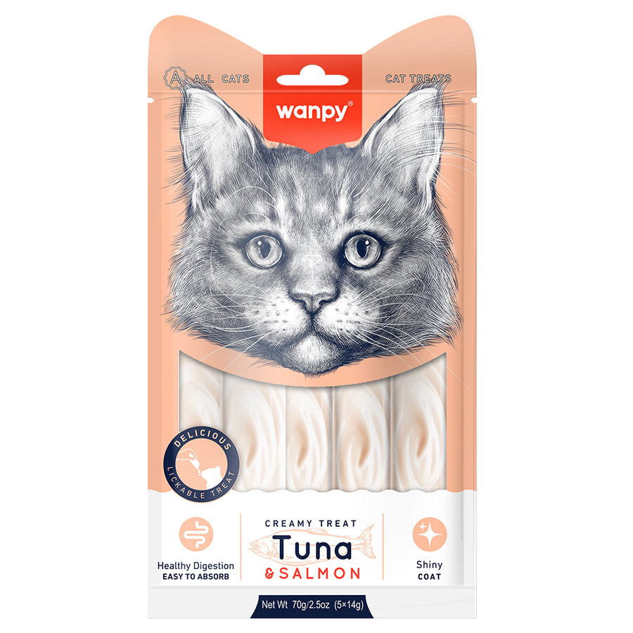 Wanpy Ton&Somonlu Krema Kedi Ödülü 5x14 gr