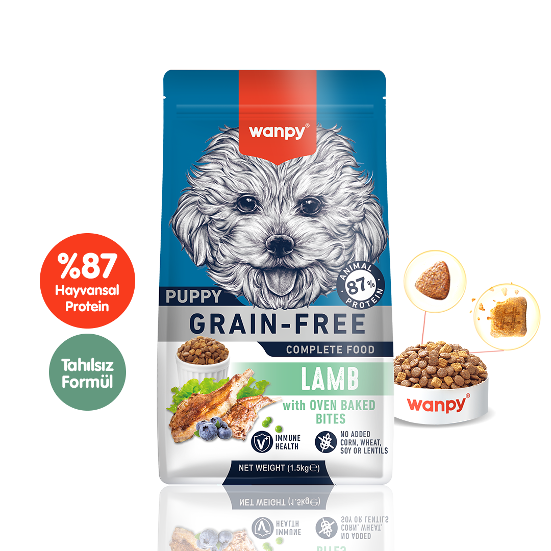 Wanpy Tahılsız Kuzulu Yavru Köpek Maması 1.5kg