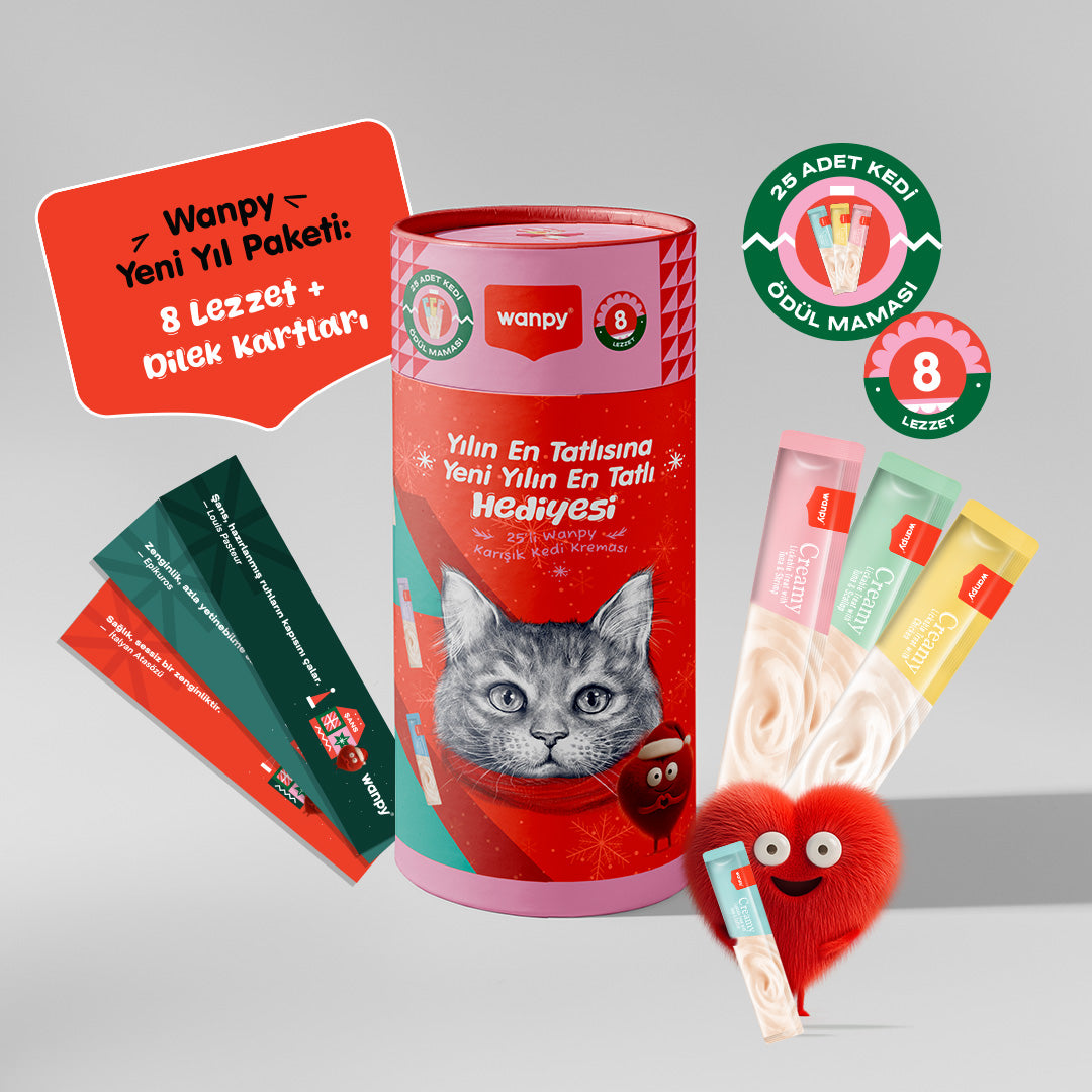 Wanpy Kedi Ödül Kreması Yılbaşı Paketi 25'li